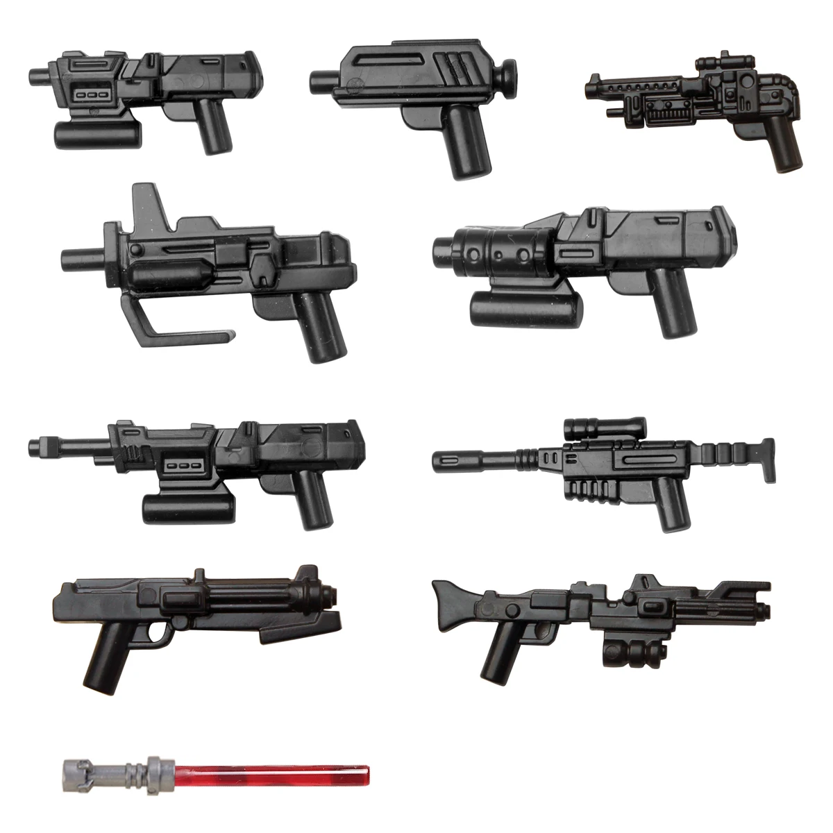 Конструктор Koruit Star Space W, оружие для 4 см мини-кукол, световой меч, бластер, Броня MOC, строительные блоки, игрушки, фигурки для детей