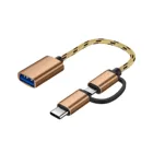 2 в 1 USB 3,0 OTG адаптер кабель Type-C Micro USB в USB интерфейс для телефона конвертер для мобильного телефона