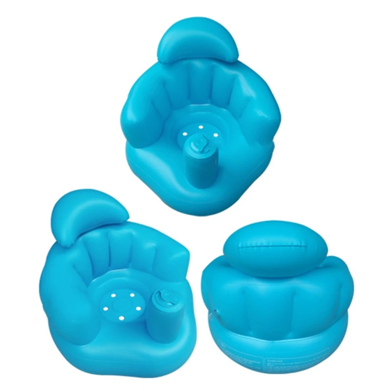 

Portable Baby Learning Seat Inflatable Bath Chair PVC Sofa Shower Stool for Playing Eating Bathing Lounging