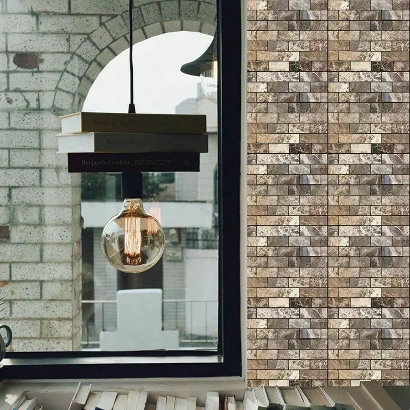 3D стены Стикеры кирпича плитки Самоклеящаяся мозаика Кухня Настенный декор