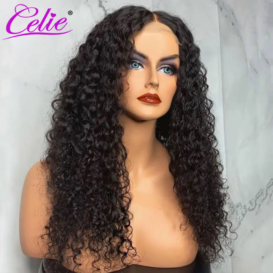 Парик из натуральных вьющихся человеческих волос Celie парик с фронтальной сеткой