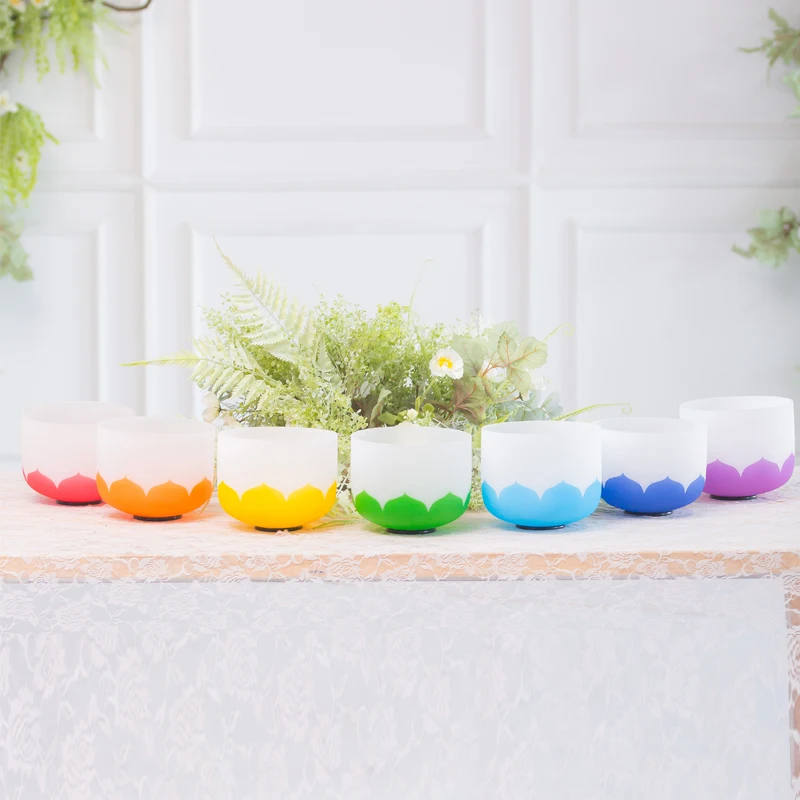 Поющая чакра 8 дюймов с тремя глазами индиго лотос кварцевый кристалл чаша | Спорт