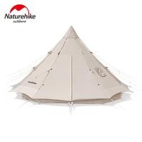 naturehike brighten 12 3 tent outdoor luxury glamping tent cotton canvas large pyramid tent breathable 1 12 person camping tent