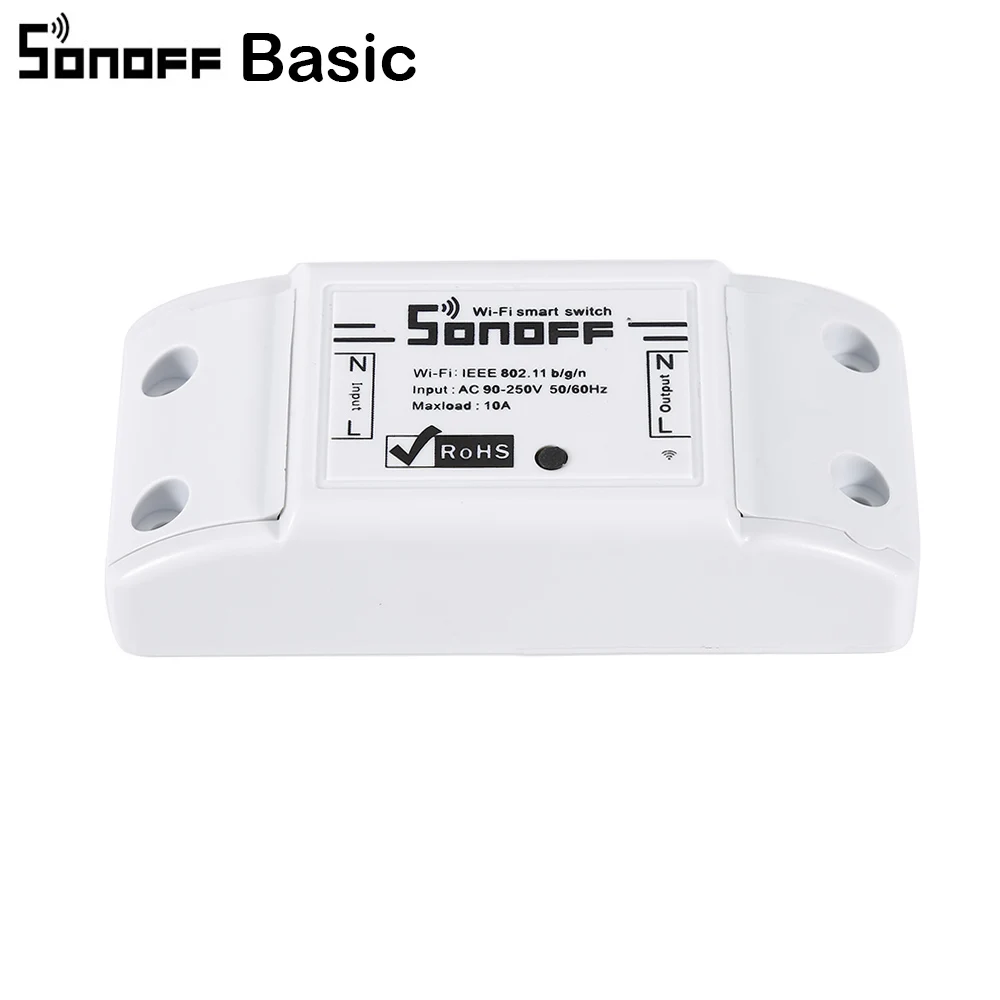 Интеллектуальный выключатель света SONOFF T0 TX США/ЕС/Великобритании партии 1/2/3 голоса/приложение/сенсорный экран Управление Wi-Fi Смарт настенный выключатель света базовый с таймером с Alexa Google Home - Комплект: Sonoff Basic