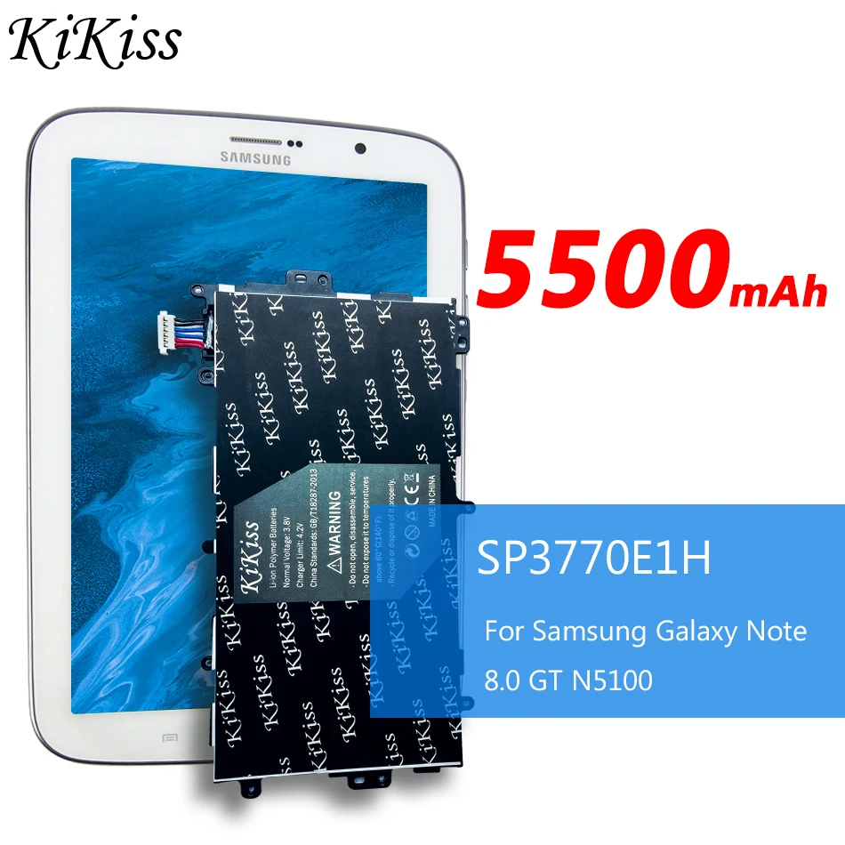 

Free tool 5500mAh For Samsung N5100 N5120 Galaxy Note 8.0 N5110 Tablet Li-ion Polymer Battery SP3770E1H +Tracking Number