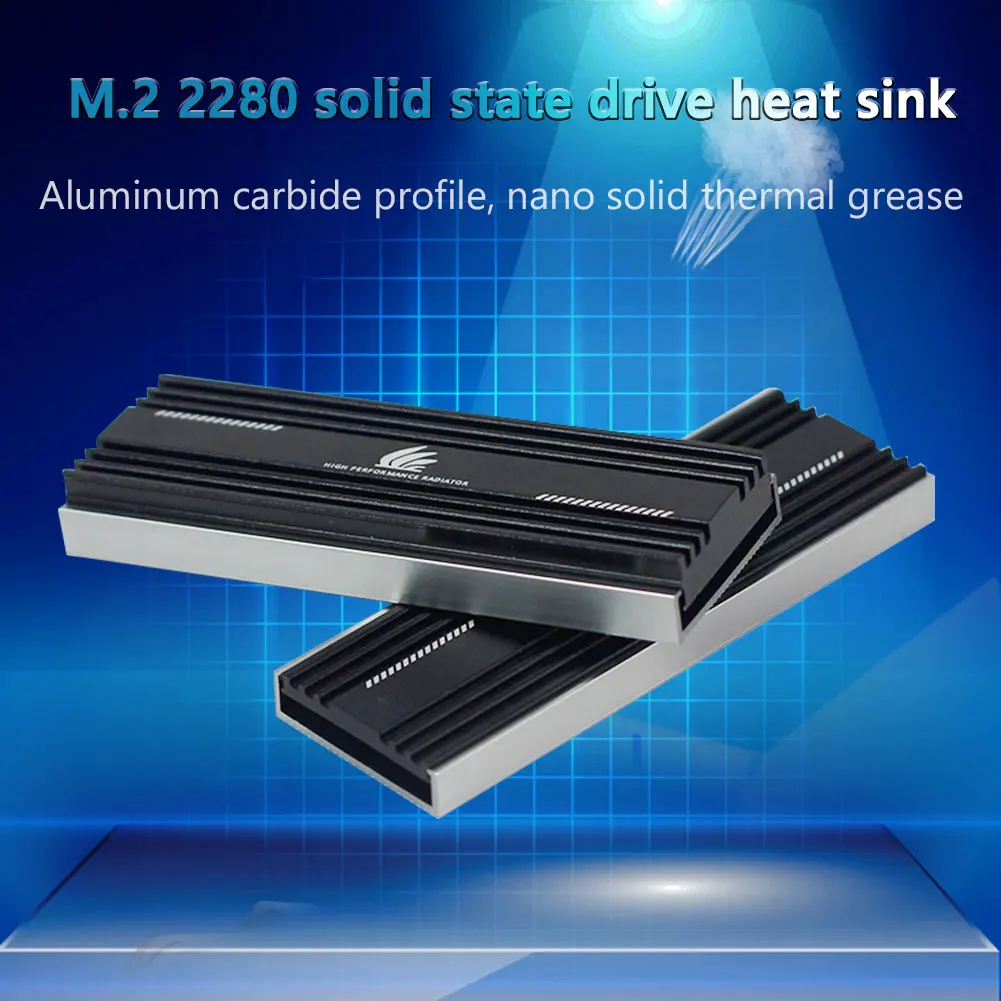 M.2 SSD Heat Sink M2 2280 Solid State Hard Disk Aluminum Radiator Thermal Cooling Pads Power IC Chip Cooler Radiat | Компьютеры и офис