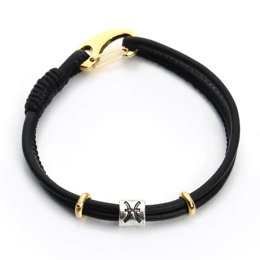 Кожаный браслет Lacoogh с созвездиями для женщин и мужчин из овчины ручной работы