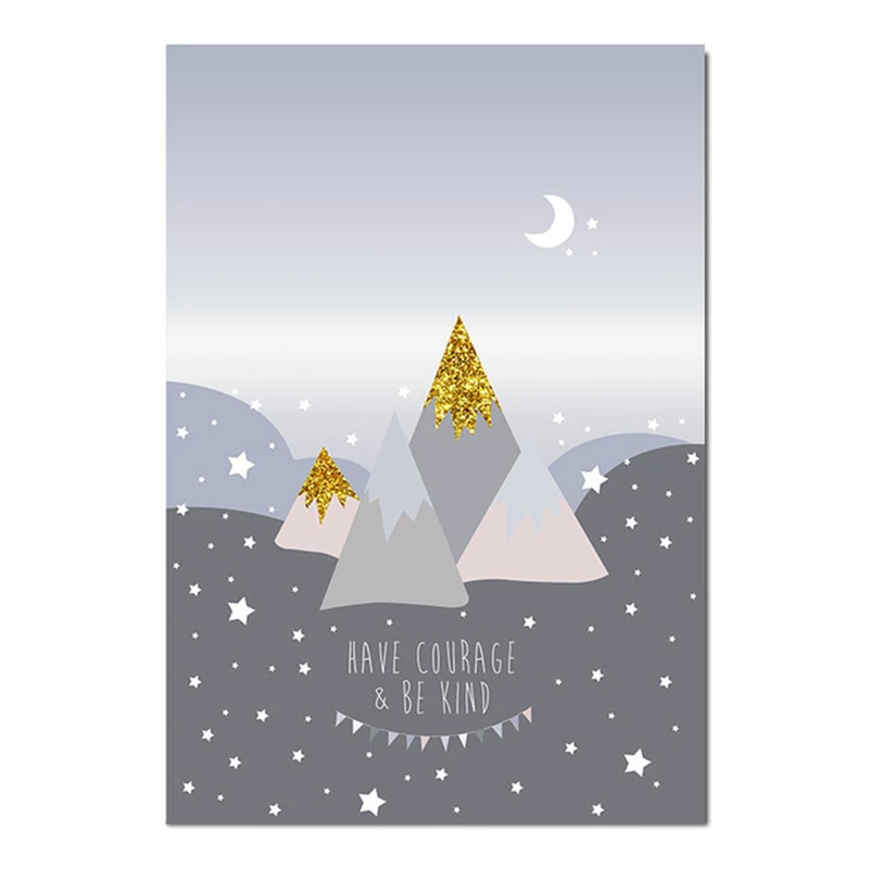 Настенный парусиновый постер для девочек с принтом лебедя горы Скандинавское