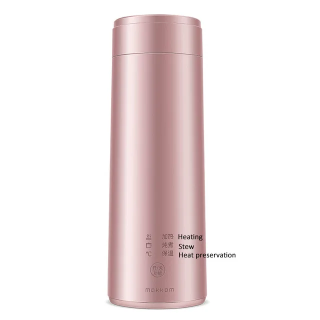 rose gold 220 В портативный Электрический многофункциональный чайник мини здоровья чашки дорожный чайник для подогревателя, с присоской изоляции кофе молоко кипения чашки - Цвет: rose gold