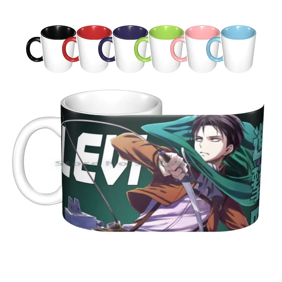 

Attack On Titan-Ceramic Mugs Coffee Cups Milk Tea Mug Levi Anime Attack On Titan Manga Ackerman Titan Shingeki No Kyojin Aot