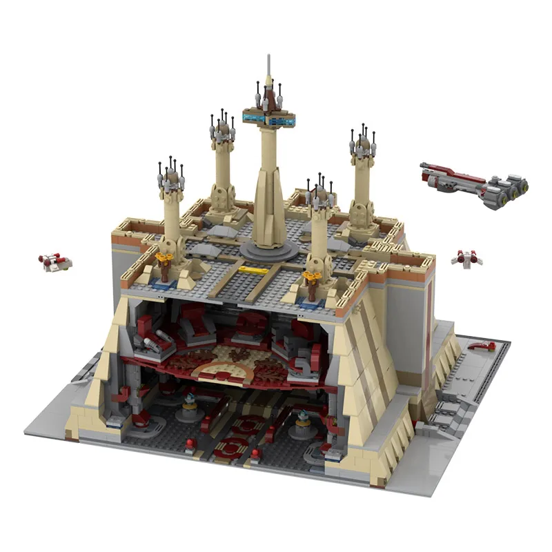 Строительные блоки MOC THE JEDl серии храм уличная архитектура аттракционы сборные