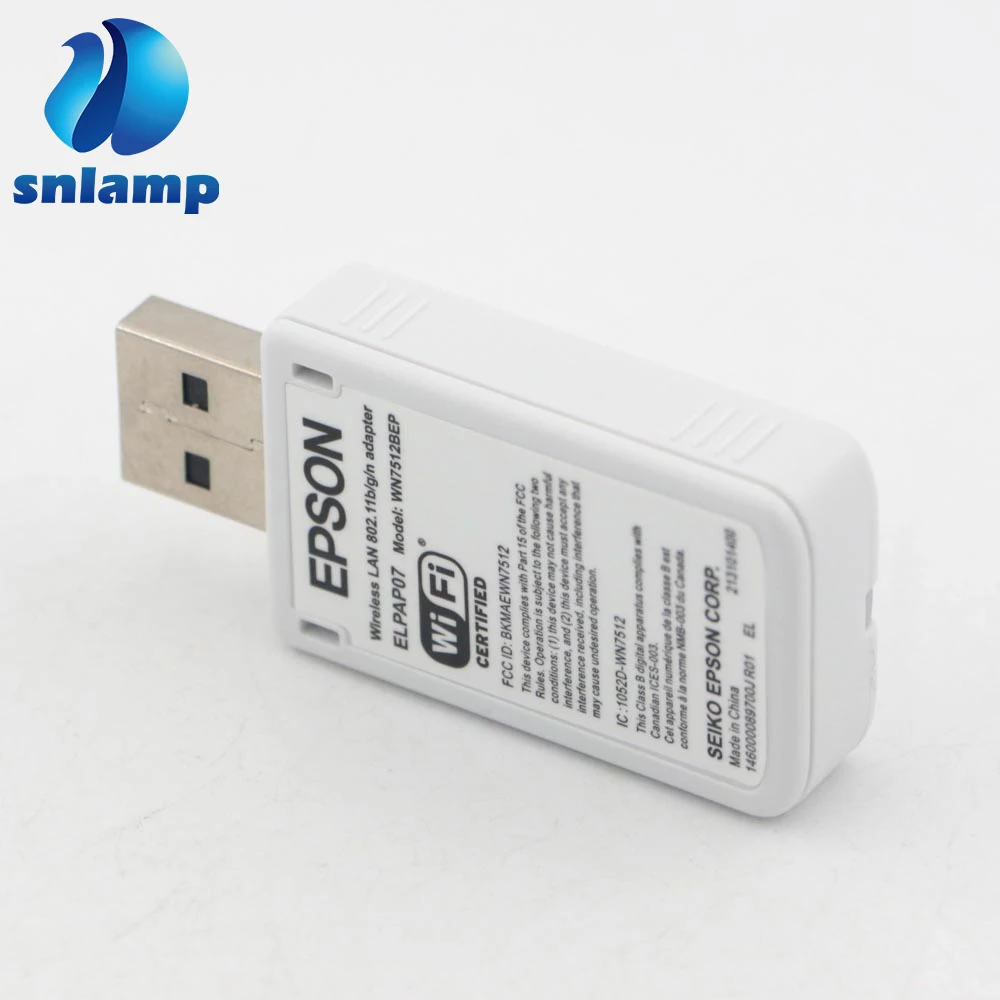 Беспроводной адаптер ELPAP07 V12H418P12 WN7512BEP 802.11B/G/N F/S для проекторов Wi-Fi USB LAN |