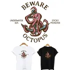 Аппликация для футболок с изображением якоря, осьминога