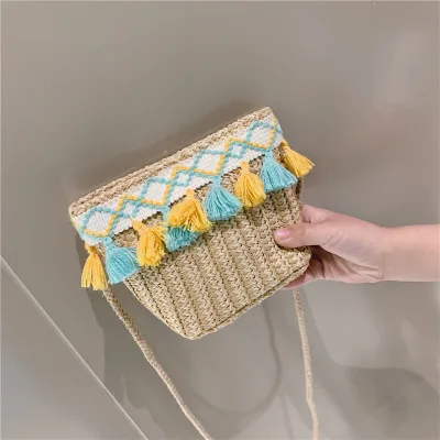 2019 новая зимняя соломенная сумка в этническом стиле с кисточками детская мини