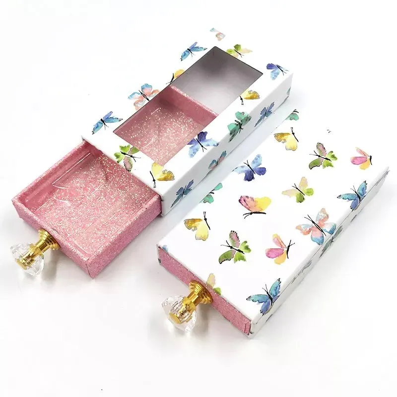 

Lash Boxes Packaging Crystal handle Wholesale Empty rectangle Lashes Box Lash Cases Packaging New Eyelashes Package makeup