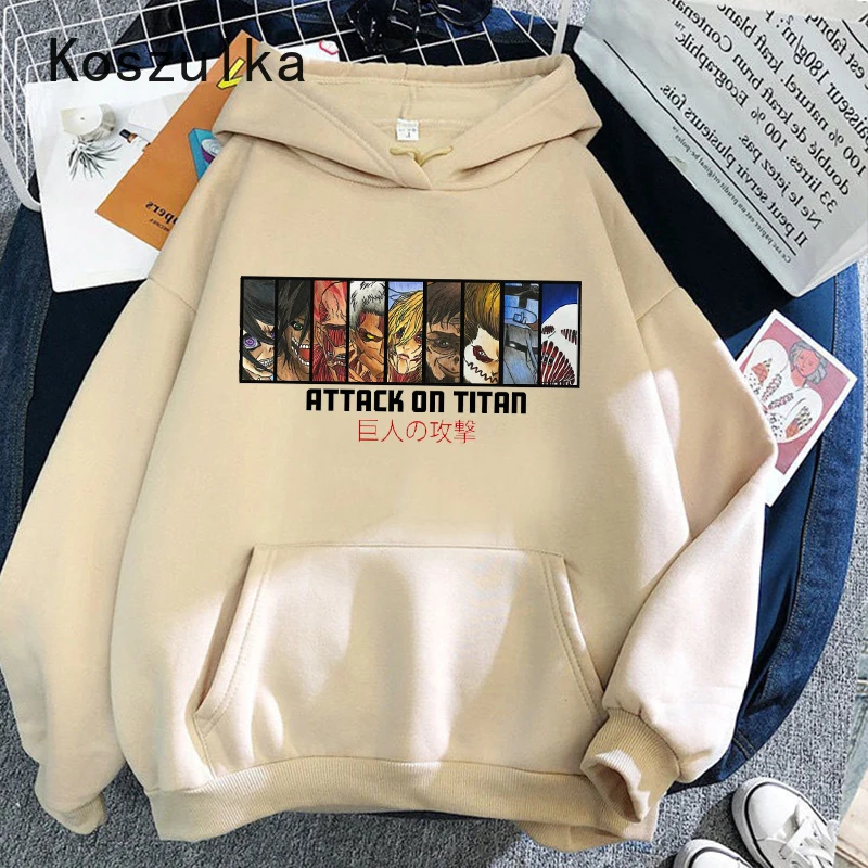 

Attack On Titan Green Hoodie Anime Clothes Unisex Sweatshirt Women Korean Kpop Street Style basic girl Streetwear Sudadera Mujer