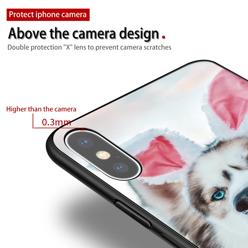 Чехол для телефона с изображением собаки хаски iPhone 11 Pro Max X XS XR 8 7 6 5 s Plus мягкий