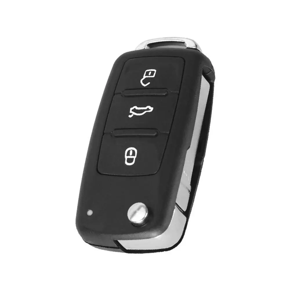 

3 Button Folding Remote Key Fob Cover Case for Tiguan Golf Sagitar Polo MK6