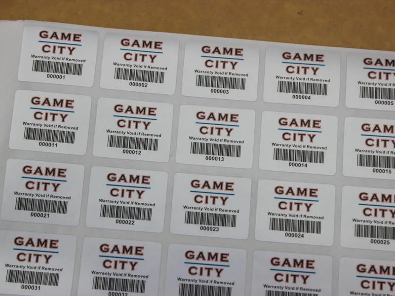 Custom Serial Numbers Printed Hologram Warranty Void Seal Sticker Tamper Proof Stickers Which Will Leave &quotVOID&quot | Канцтовары для