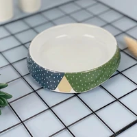 cute pets supplies unique shape feeding bowls for dogs necktie pattern dog water cat dish food bowl feeders trays for cats