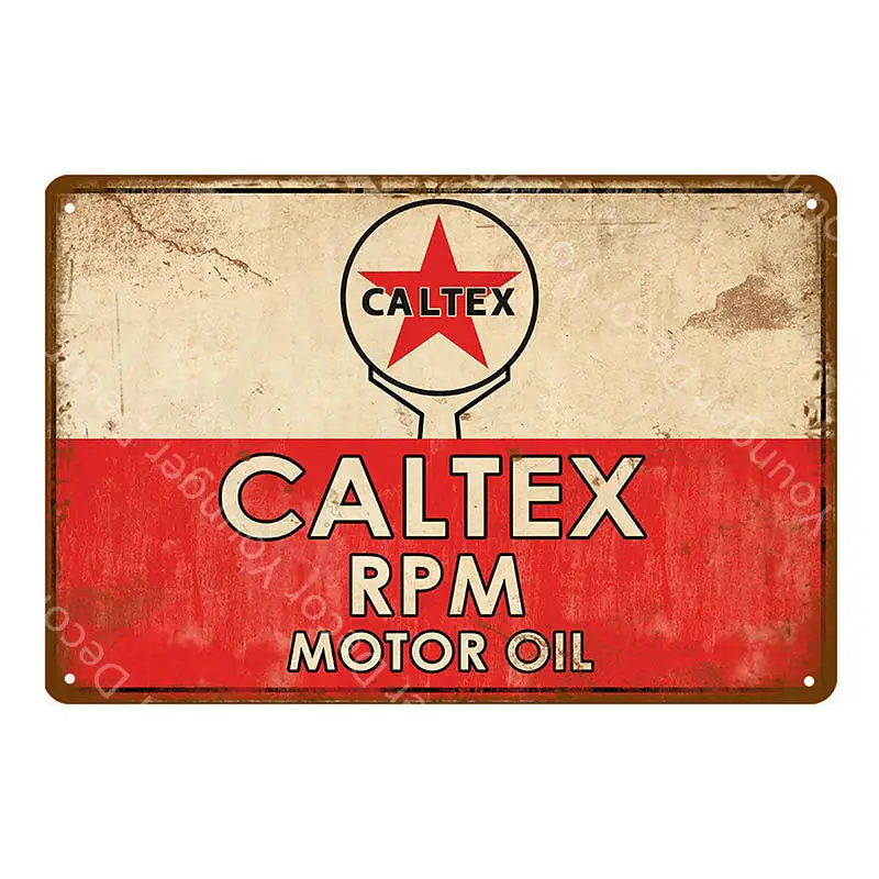 Тексако бензиновые металлические знаки Caltex об/мин моторное масло плакат