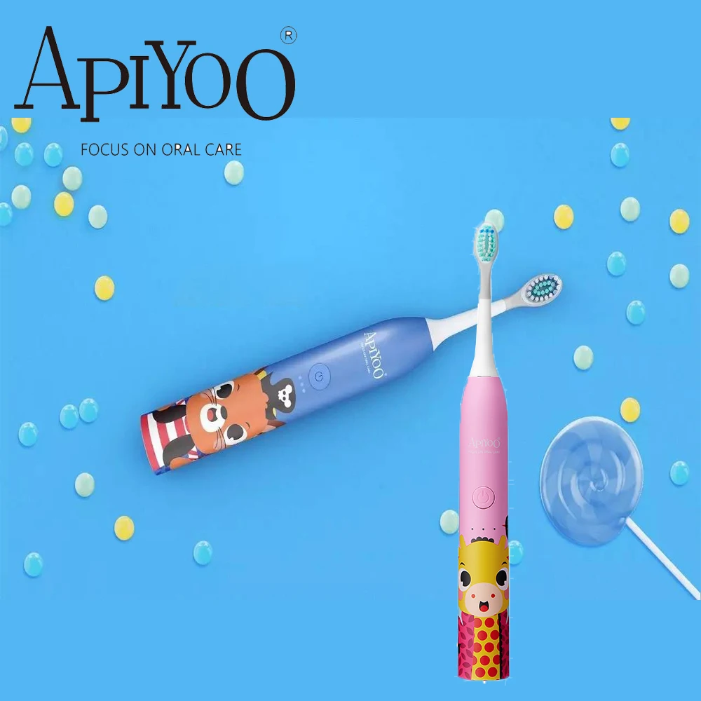 Электрическая звуковая зубная щетка Apiyoo A7, Детская электрическая зубная щетка, автоматическая перезаряжаемая Водонепроницаемая зубная ще...