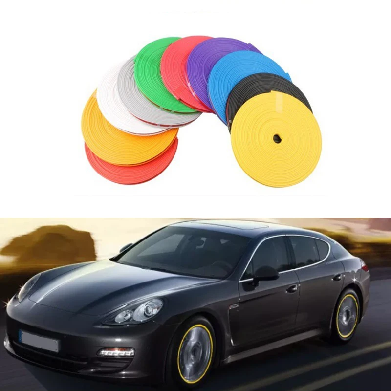 

Car Wheel Outer Ring Decorative Strip Tire Anti-collision and Scratch Protection Sticker Car Exterior Decoration Accessories