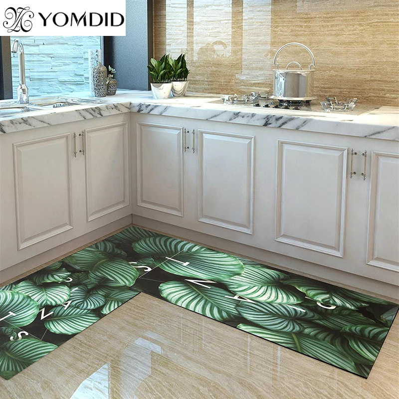 1PCS Anti-slip Doormat Kitchen Geometric Printed Doormat For Living Room Bedroom Home Decor Popular Washable Simple Door Mat