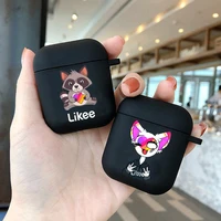 fashion likee funny cat bear love heart soft silicone tpu case for airpods pro 1 2 3 black wireless bluetooth earphone box cover