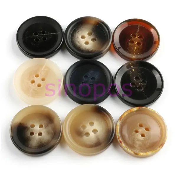 Круглые пуговицы из смолы с 4 отверстиями 15-28 мм 20 шт. декоративные для