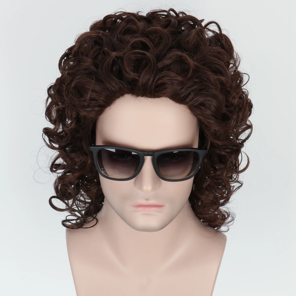 Длинный афро кудрявый качающийся парик Miss U Hair унисекс 70s 80s мужской черный панк