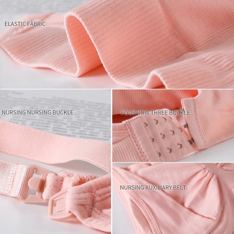 Женский тонкий бюстгальтер для кормления грудью бесшовный с пряжкой спереди