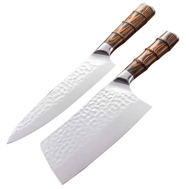 Slice chef knife Кухонный нож 8 дюймов профессиональные японские ножи шеф-повара 5CR15 440C высокоуглеродистой нержавеющей стали нож для резки мяса нож сантоку - Цвет: Slice chef knife