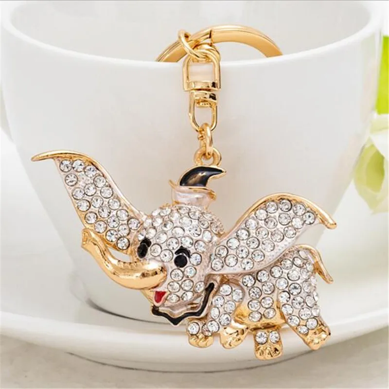 Милый брелок с кристаллами в виде животного женский Блестящий Стразы лучший