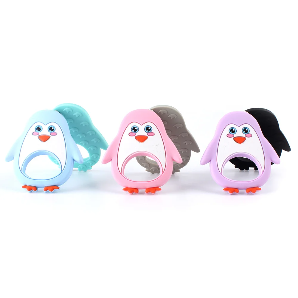 Keep&Grow 1 шт. Пингвин из силикона детский прорезыватель мультяшное животное