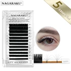 Накладные ресницы NAGARAKU, отдельные норковые ресницы для быстрого наращивания, 5 пар