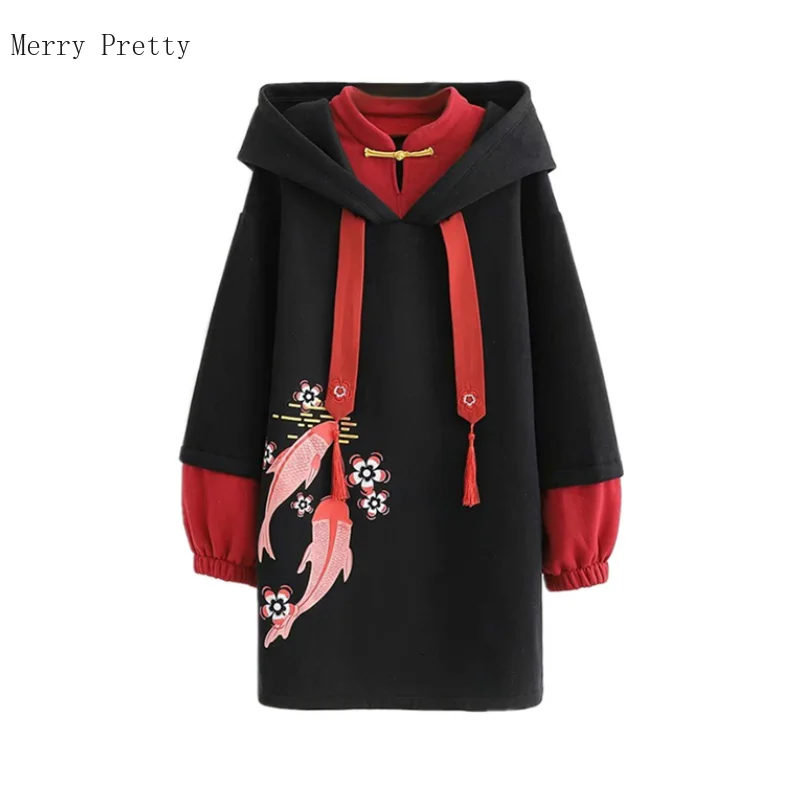 S XL черный харакуджу с мультяшным принтом длинные толстовки для женщин длинным