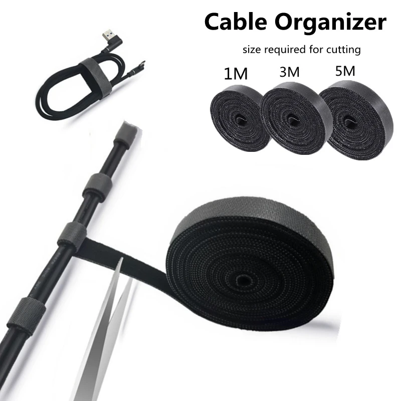 

5m Cable Organizer Wire Winder Clip Earphone Holder Mouse Cord Free Cut Cable Management USB Charger Protector