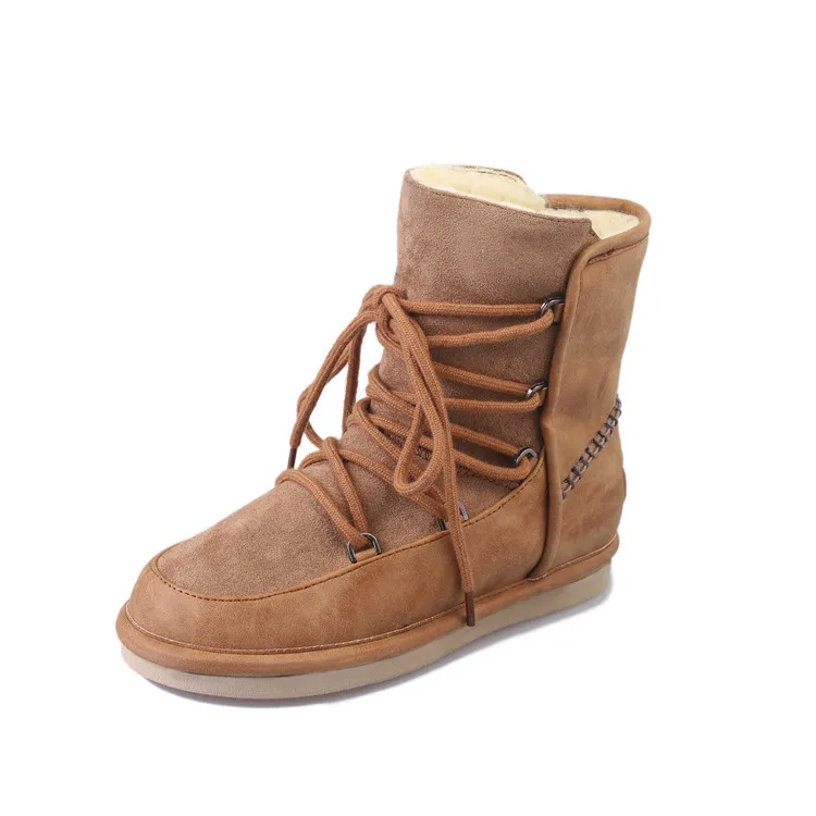 Женские зимние ботинки из искусственной замши теплые женские водонепроницаемые