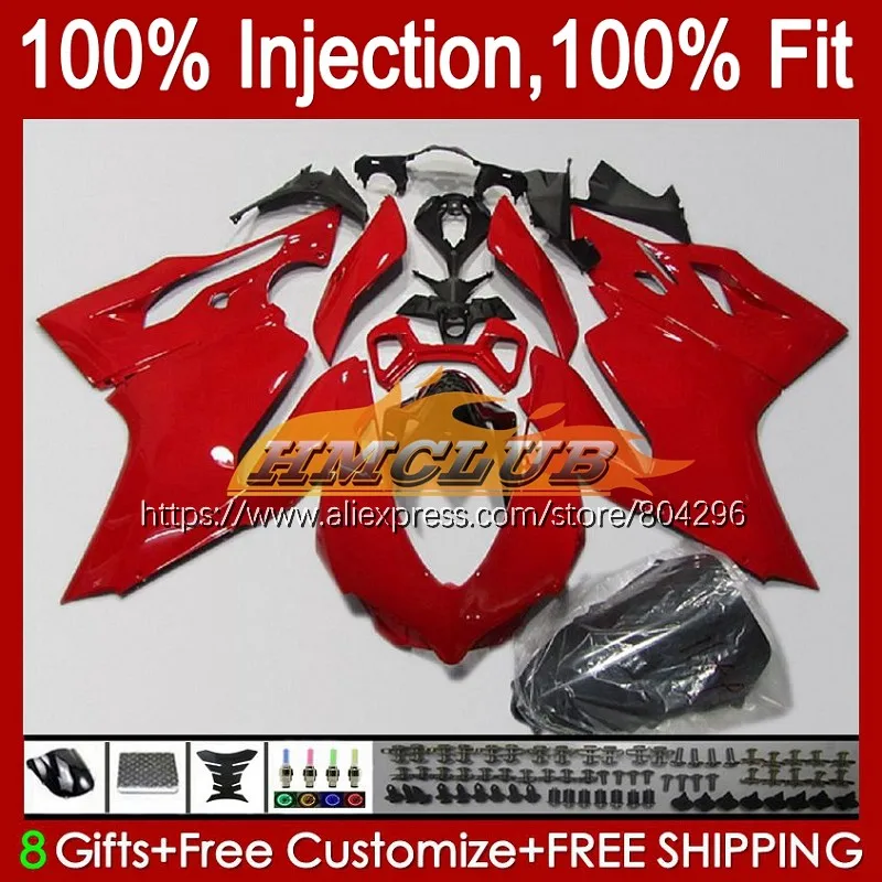 

Injection For DUCATI 899 1199 S R Panigale Factory Red 12 13 14 2015 2016 95No.4 1199R 899S 1199S 2012 2013 2014 15 16 Fairing