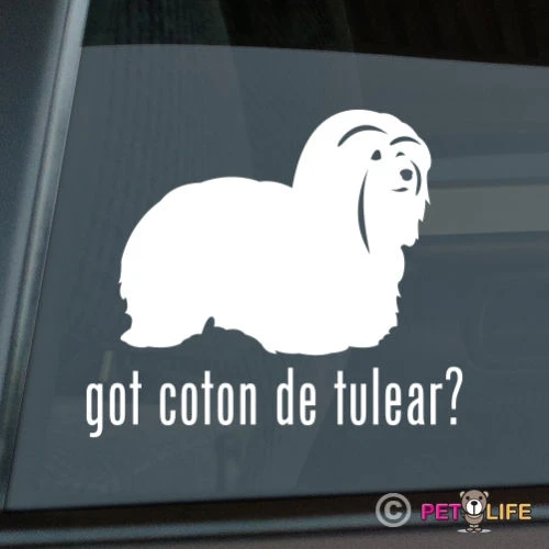 

For Got Coton de Tulear Sticker Die Cut Vinyl - cotie Car decal