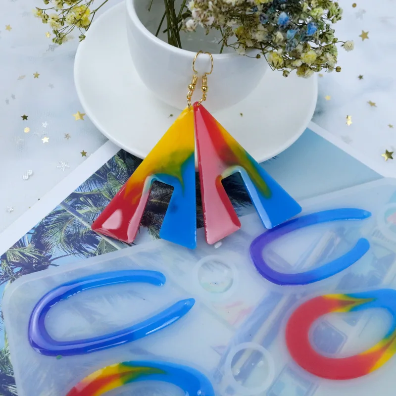 Сделай сам Хрустальная подвеска для ушей форма геометрической коллекции