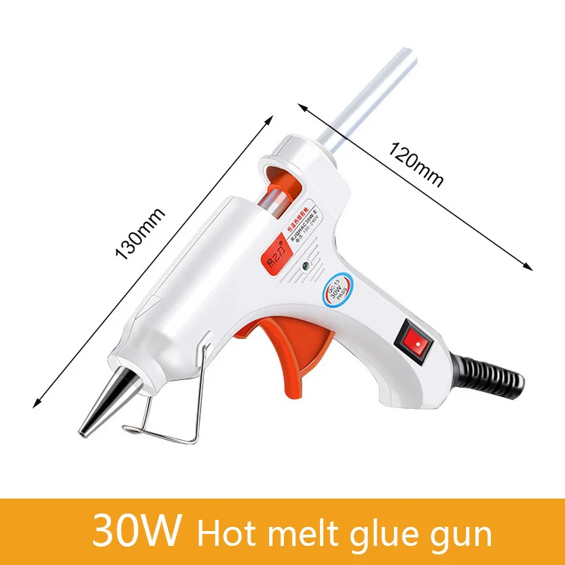 30W only glue gun Термоклей 30 Вт/80 Вт/100 Вт/60-100 Вт Профессиональный высокотемпературный термоклеевой пистолет для ремонта DIY Инструменты термоклеевой пистолет с палкой - Цвет: 30W only glue gun