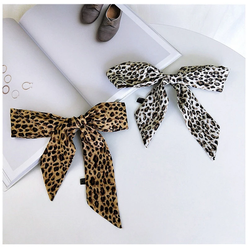 

Brand Bag Scarves Leopard Print Women's Scarf Silk 100% Summer Multifunctional Ribbon Headband Wrist Towel Women's Turban MN3