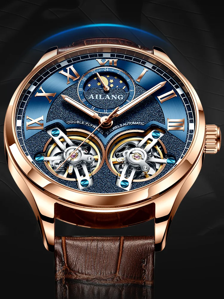 AILANG дизайн швейцарские часы мужские механические watch men водонепроницаемые clock mechanism командирские часы мужские спортивные tourbillon часовой механизм стимпанк часы последняя мода