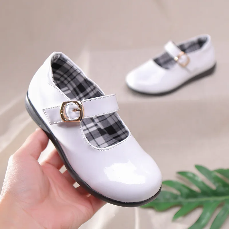 Весна 2020 Детская обувь принцессы Обувь из искусственной кожи на плоской подошве