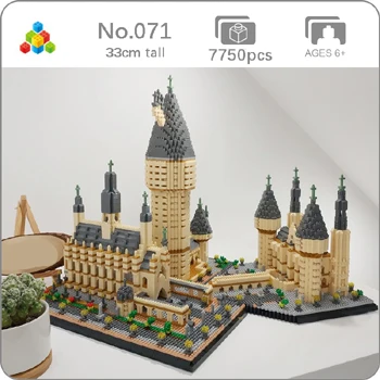 Castle YZ архитектура Тадж-Махал замок пизанский Лувр Башня Халифа башня мост алмазное здание маленькие блоки игрушка без коробки - Цвет: Castle