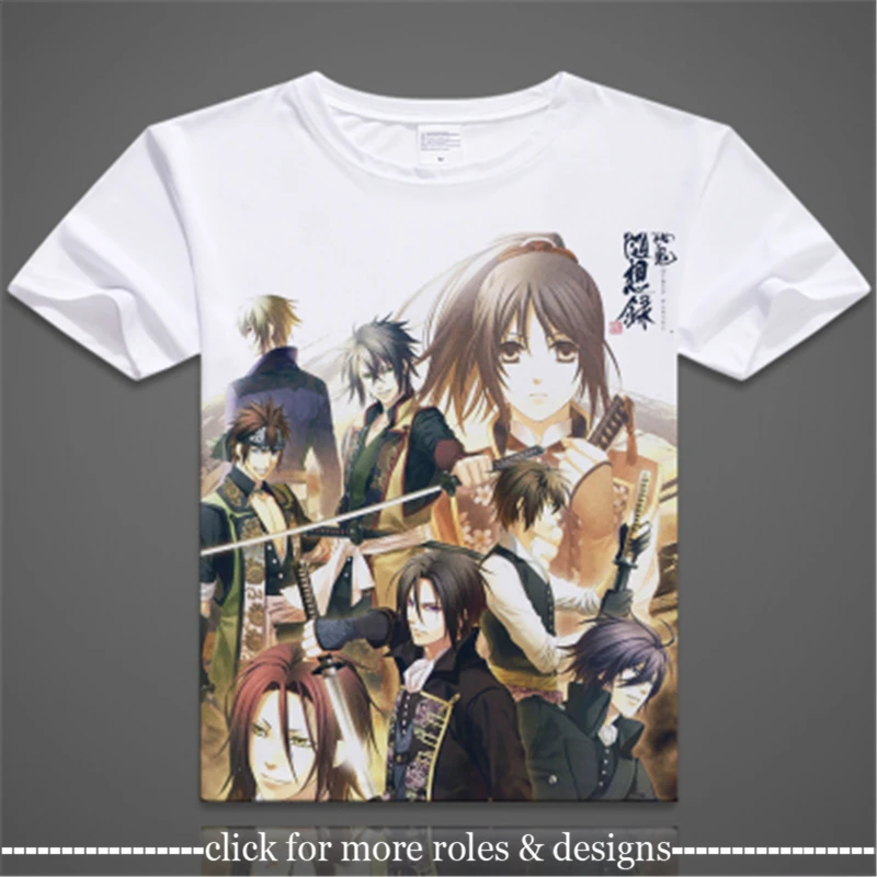 Футболка унисекс с коротким рукавом для косплея Hakuoki Тошизо Хиджиката |