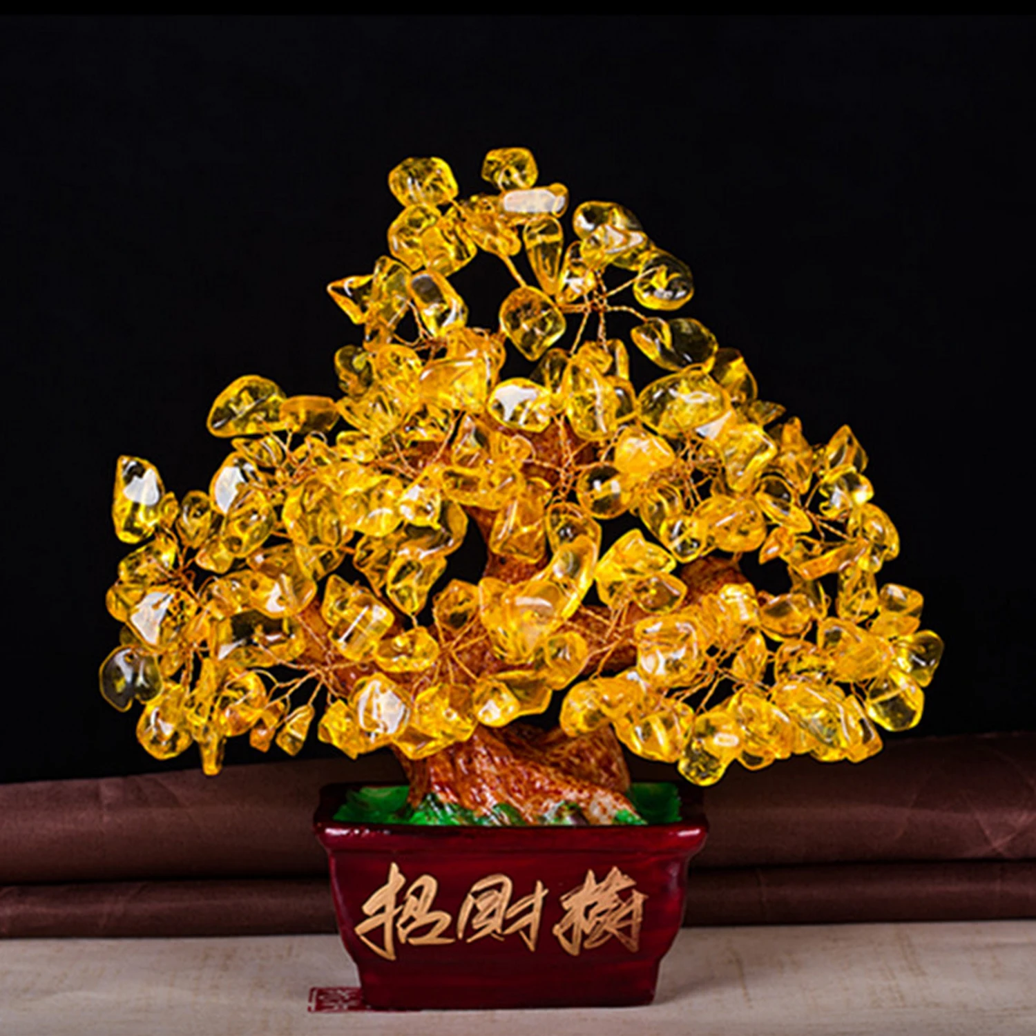 Эпоксидная смола драгоценный камень фэн-шуй бонсай офисный магазин домашнее