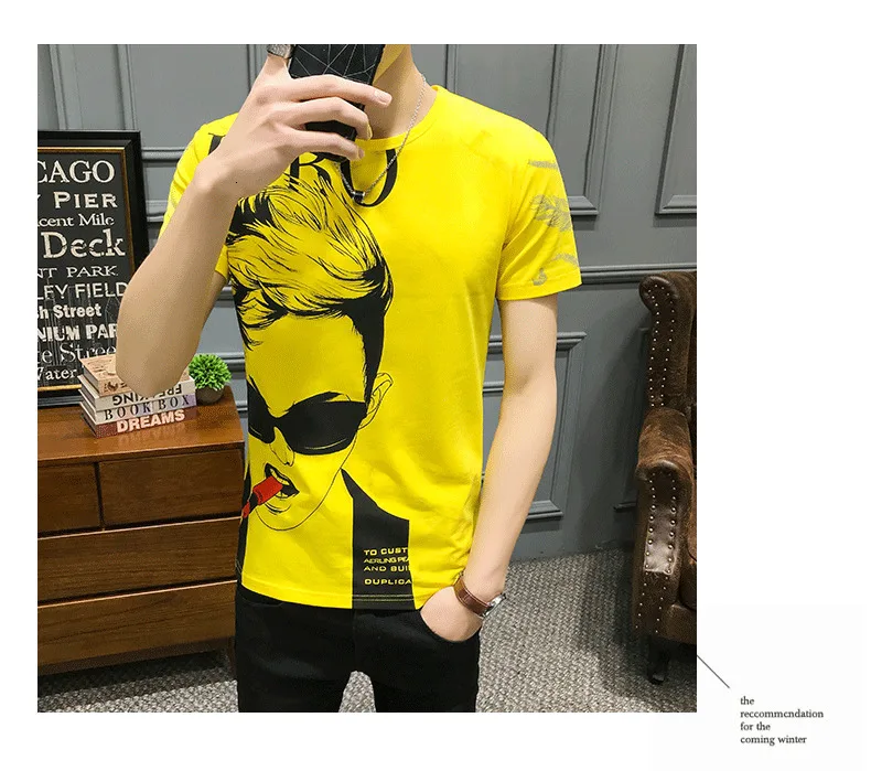 Летняя Новинка, футболка с персональным принтом, Camiseta Hombre, Клубные вечерние футболки, Hombre, Hombre, Manga Corta, корейский топ, короткая футболка